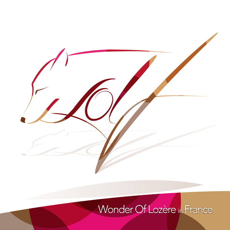 Design du logo Wolf Lozère en couleur