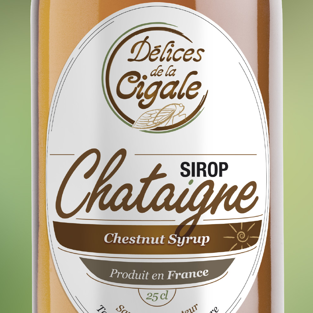 Création du logo Délice de la Cigale, produit artisanal