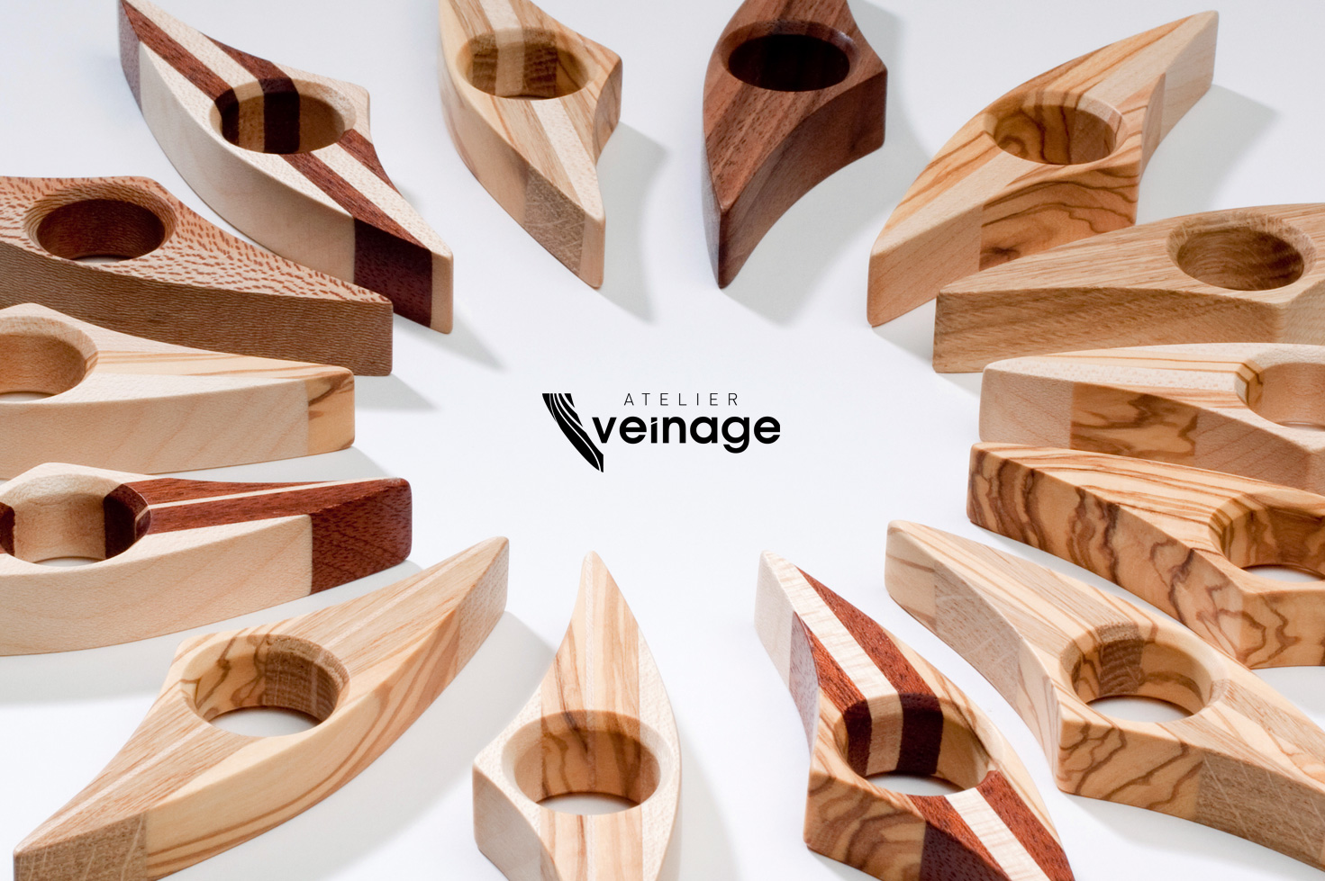 Bagues de lecture design bois - Atelier Veinage